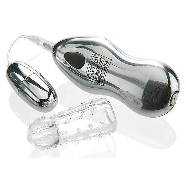 Powerful 2-speed Silver Bullet Egg Vibe Removable Sleeve Clit Vaginal Vibrator