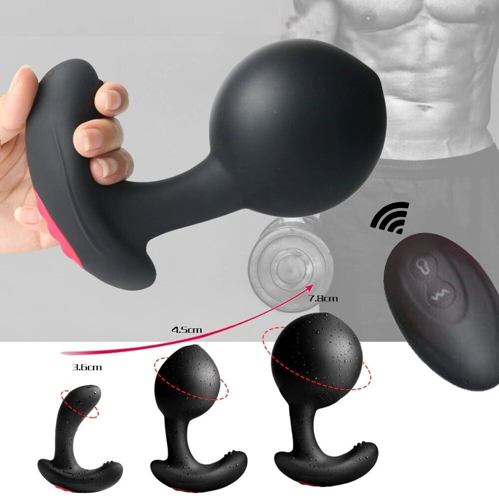 Inflatable Vibrating P-Spot G-spot Anal Vibrator Prostate Massager Butt Plug