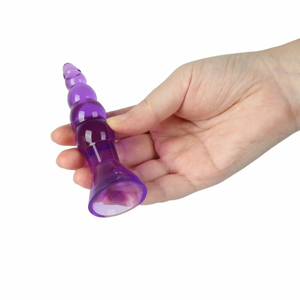 Soft Jelly Beginner Anal Beads Butt Plug Anal Sex Toys for Women Men Couples