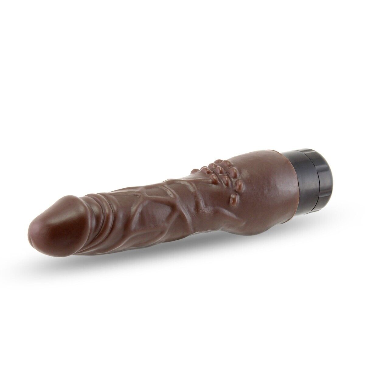 7.8" Vibrating Chocolate Cock Vibe Realistic G-spot Anal Dildo Dong Vibrator