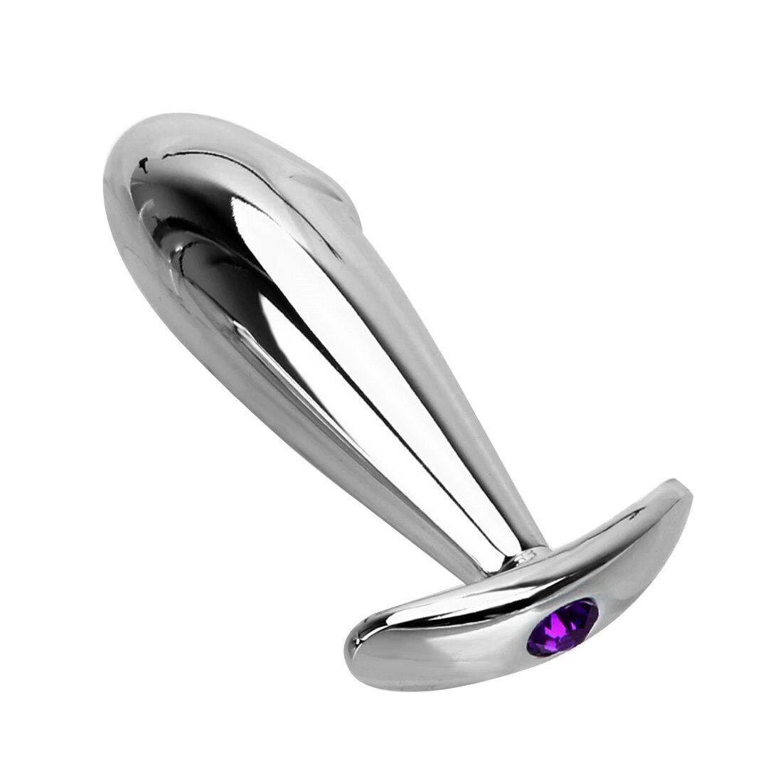 Stainless Steel Wearable Realistic Cock Head Anal Butt Plug Anal Trainer Sex Toy