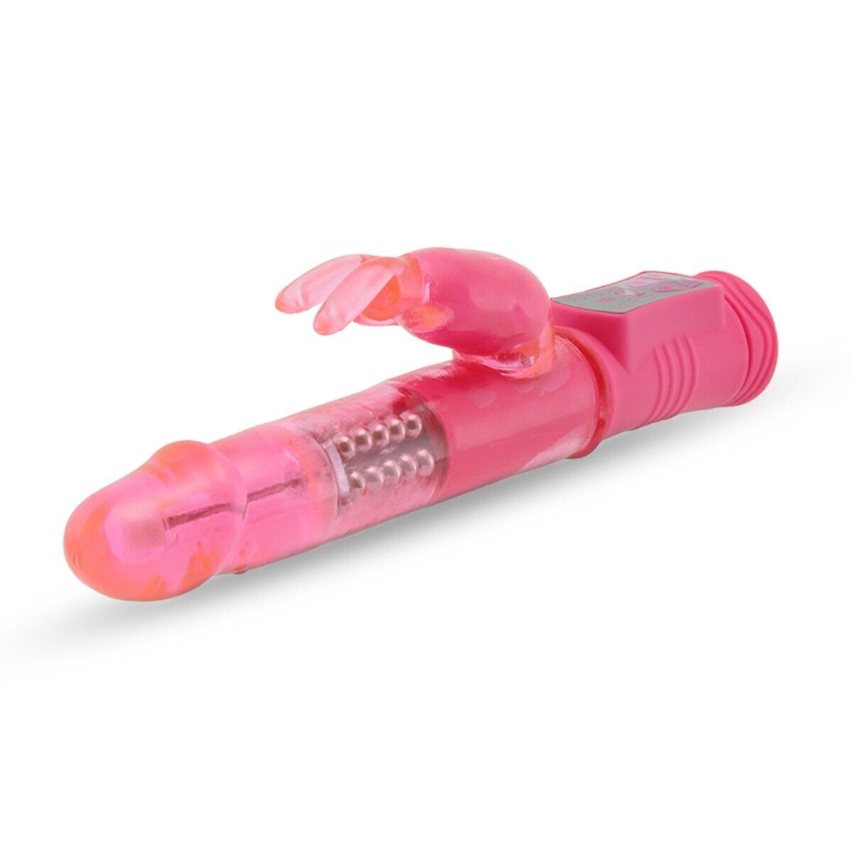 Pink Jelly Slim G Spot Clit Dual Rabbit Vibrator Female Massager Dildo Sex Toy