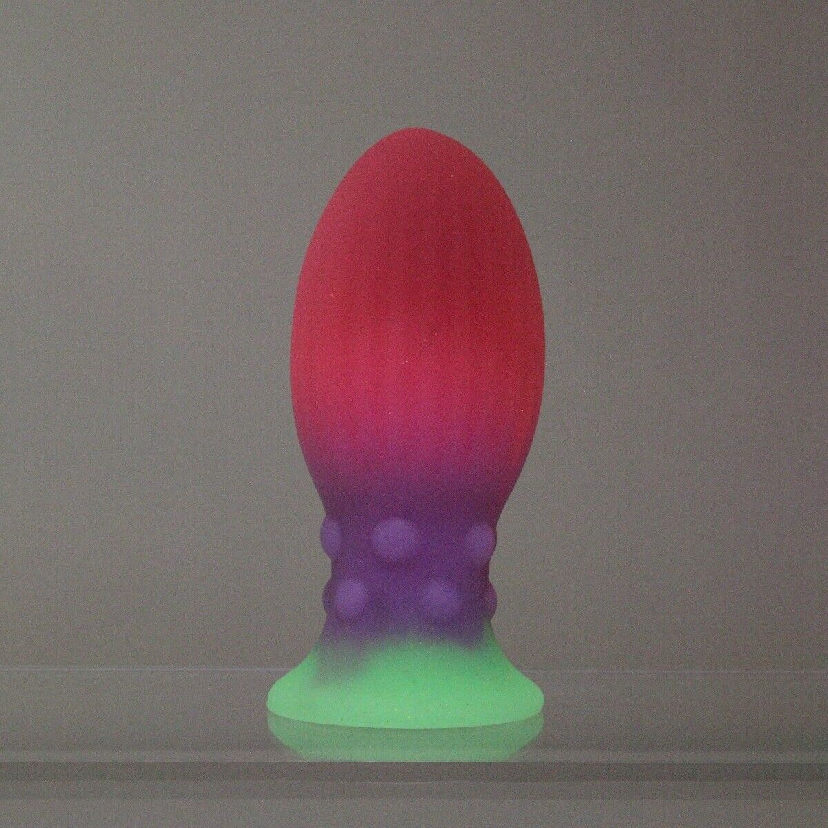 2Pk Glow in the Dark Silicone Anal Egg Butt Plug Trainer Combo Sex Toy