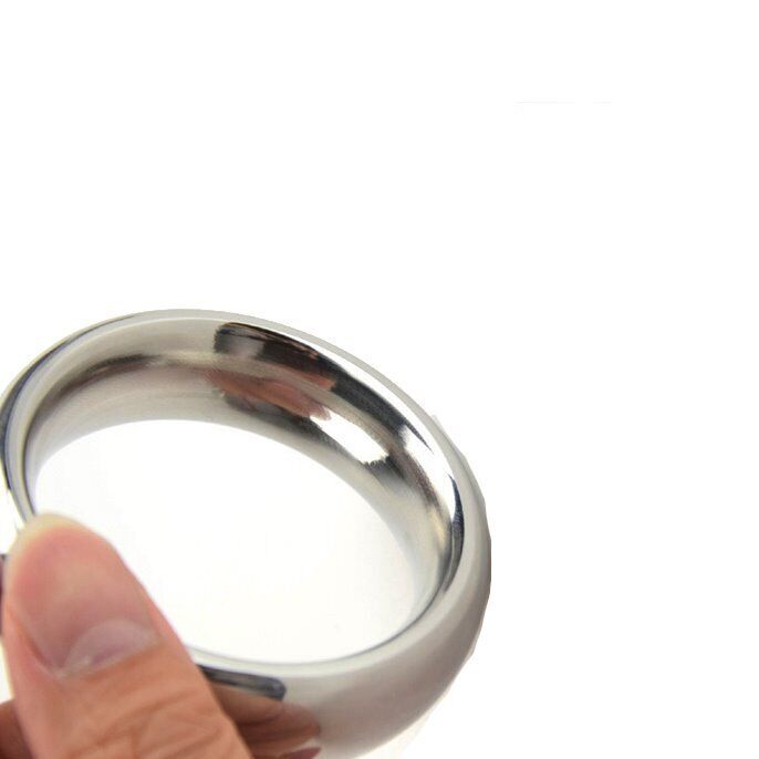 1.55" Heavy Duty Stainless Steel Metal Silver Cock Ring Penis Enhancer Band