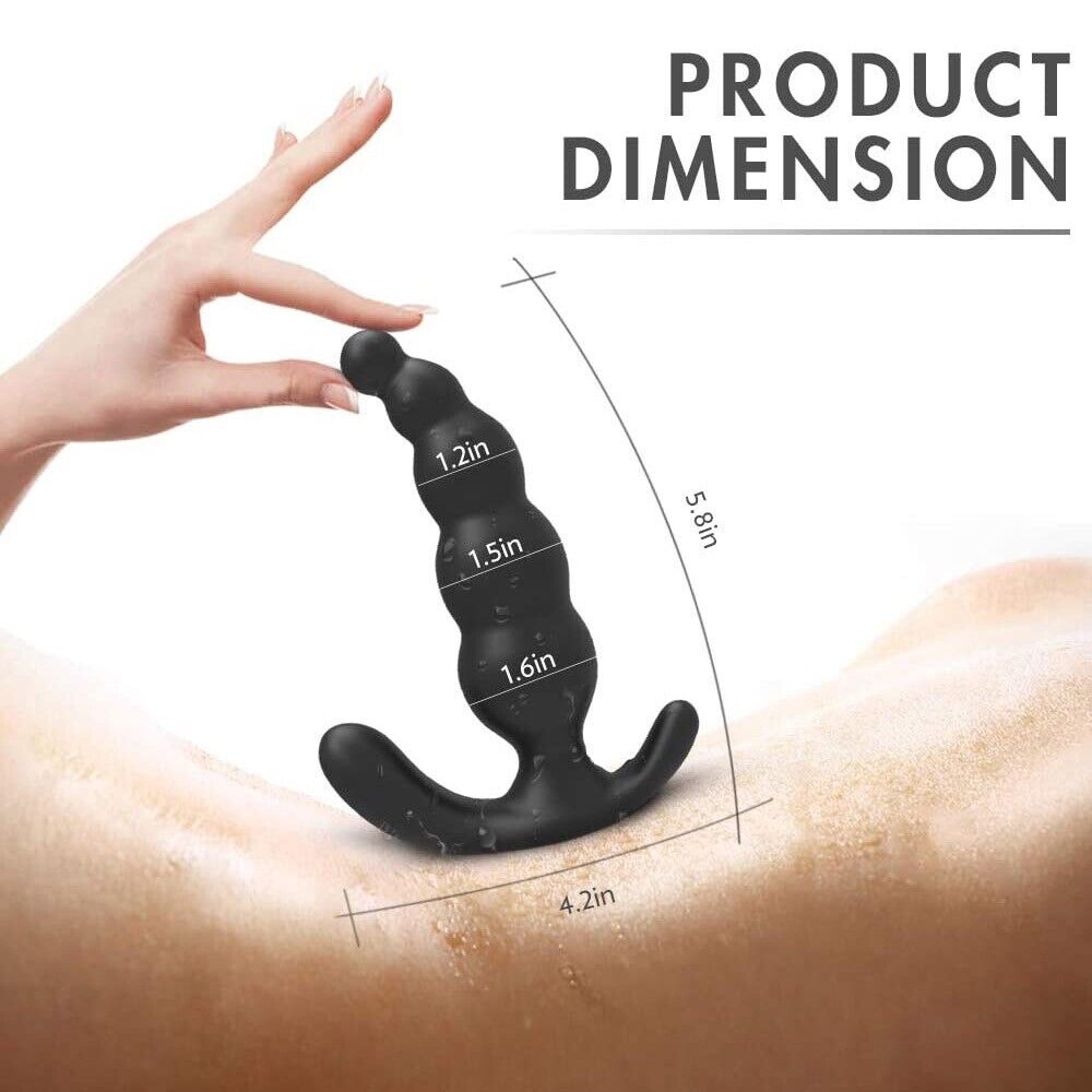 Remote Control Vibrating Prostate Massager Anal Beads Butt Plug Stimulator Vibe