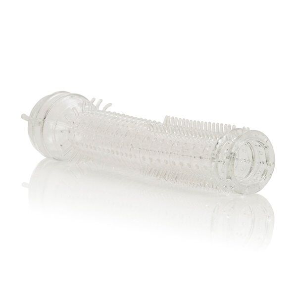 2 Silicone Cock Cage Vibe Penis Sleeve Extension Extender Orgasm Girth Enhancer