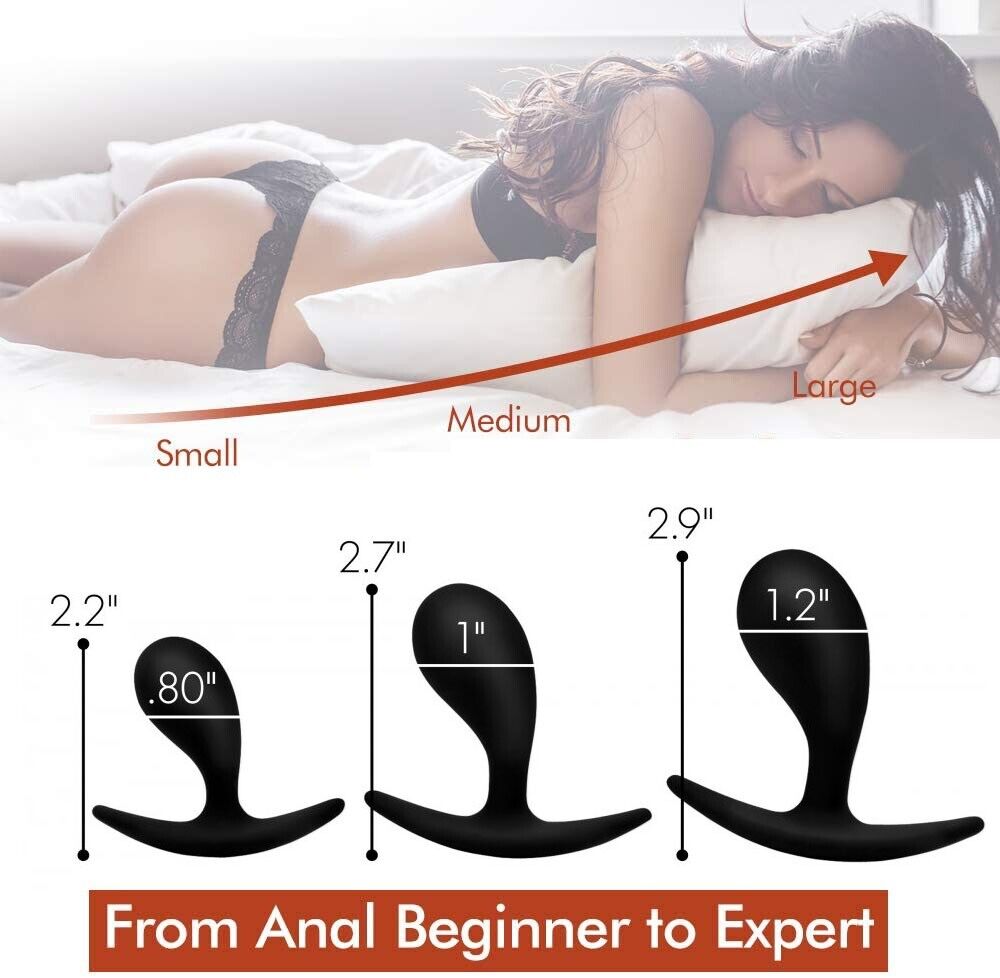 Master Series Dark Droplets 3 Piece Curved Silicone Anal Trainer Set