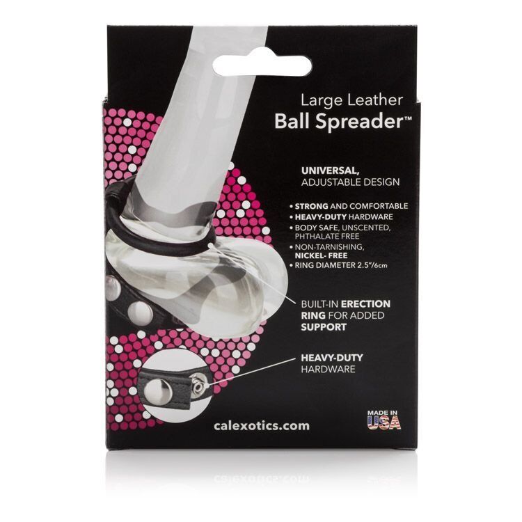Ball Spreader Large Adjustable Leather Cock Ring Strap Penis Erection Enhancer