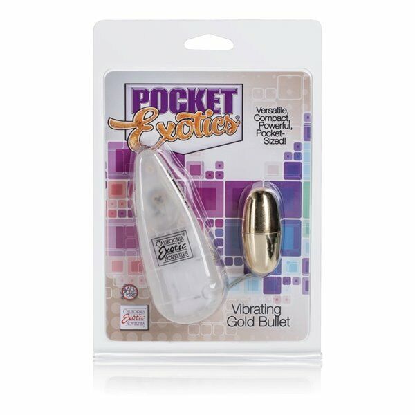 Pocket Exotics Vibrating Gold Bullet Vibe Vibrator Couple Foreplay Sex Toy