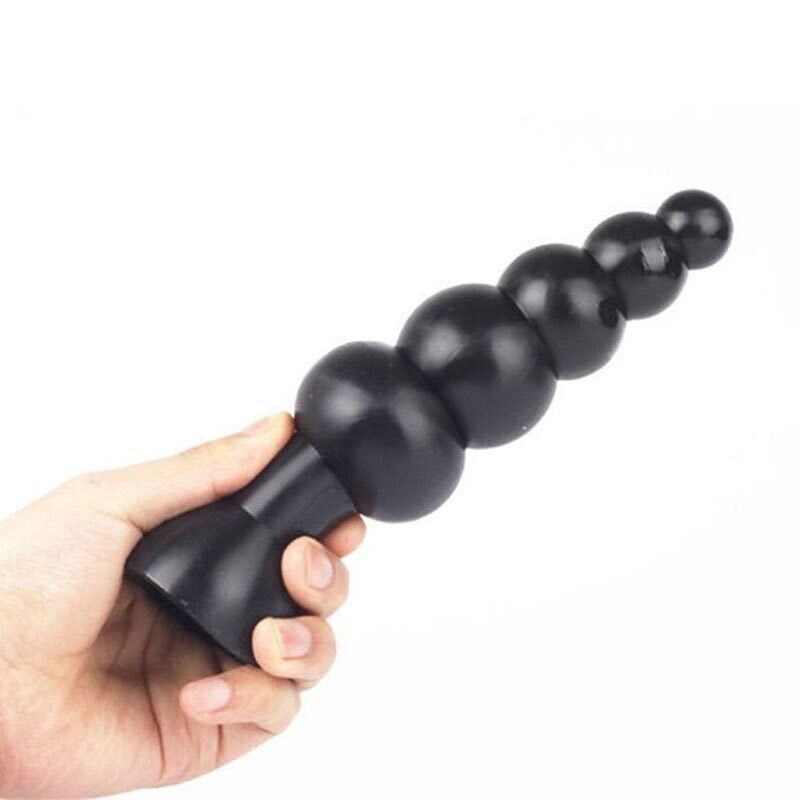 Soft Bendable Squeezable XL Extra Large Anal Butt Plug Beads Suction Cup