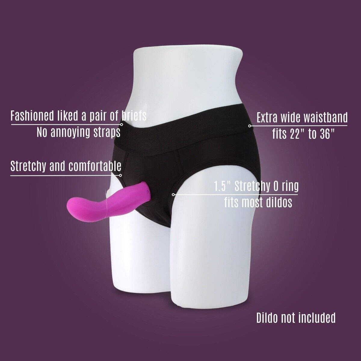 Strap-On Harness Shorts Briefs with O Ring for Pegging Dildo Dong Packing Packer