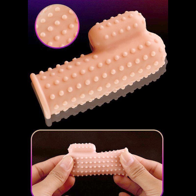 Finger Sleeve Massager Clit Anal G-spot Vibrator Foreplay Sex-toys for Couples