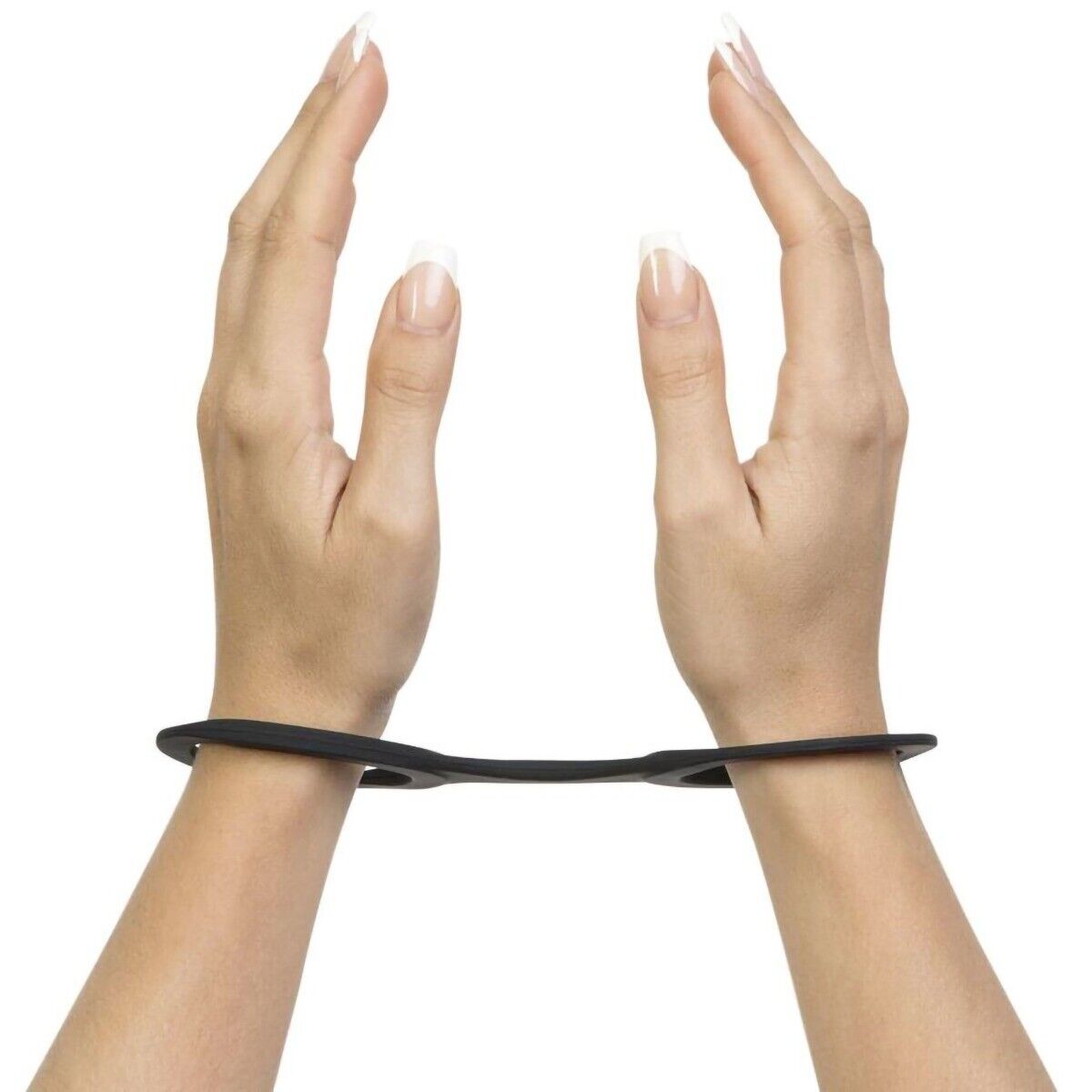 Black Silicone Quickie Cuffs Restraints Hand Wrist Ankle Cuffs Beginner Bondage