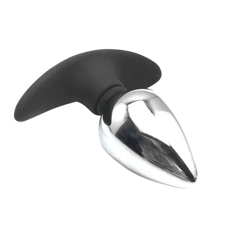 Wearable Metal Silicone Butt Plug Anal Plug Ass Stretcher Dildo Sex Toys