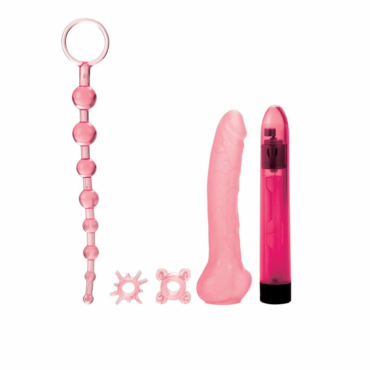 Couple Lover Sex Toy Kit Realistic Vibrator Vibe Sleeve Anal Beads Cock Ring