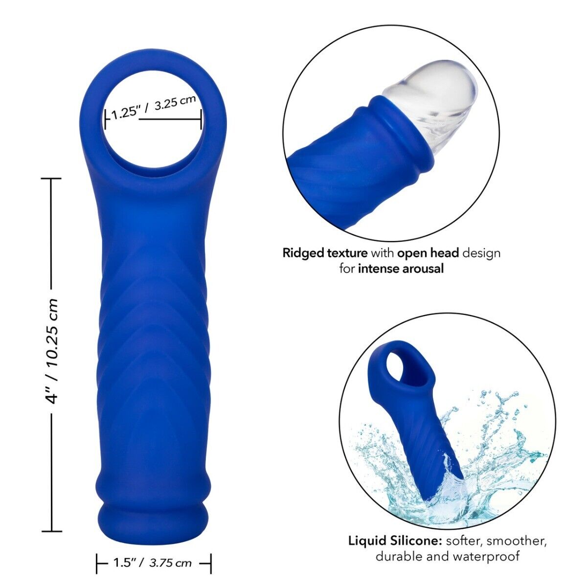 Admiral Soft Liquid Silicone Wave Male Penis Extension Sleeve Sheath Enhancer