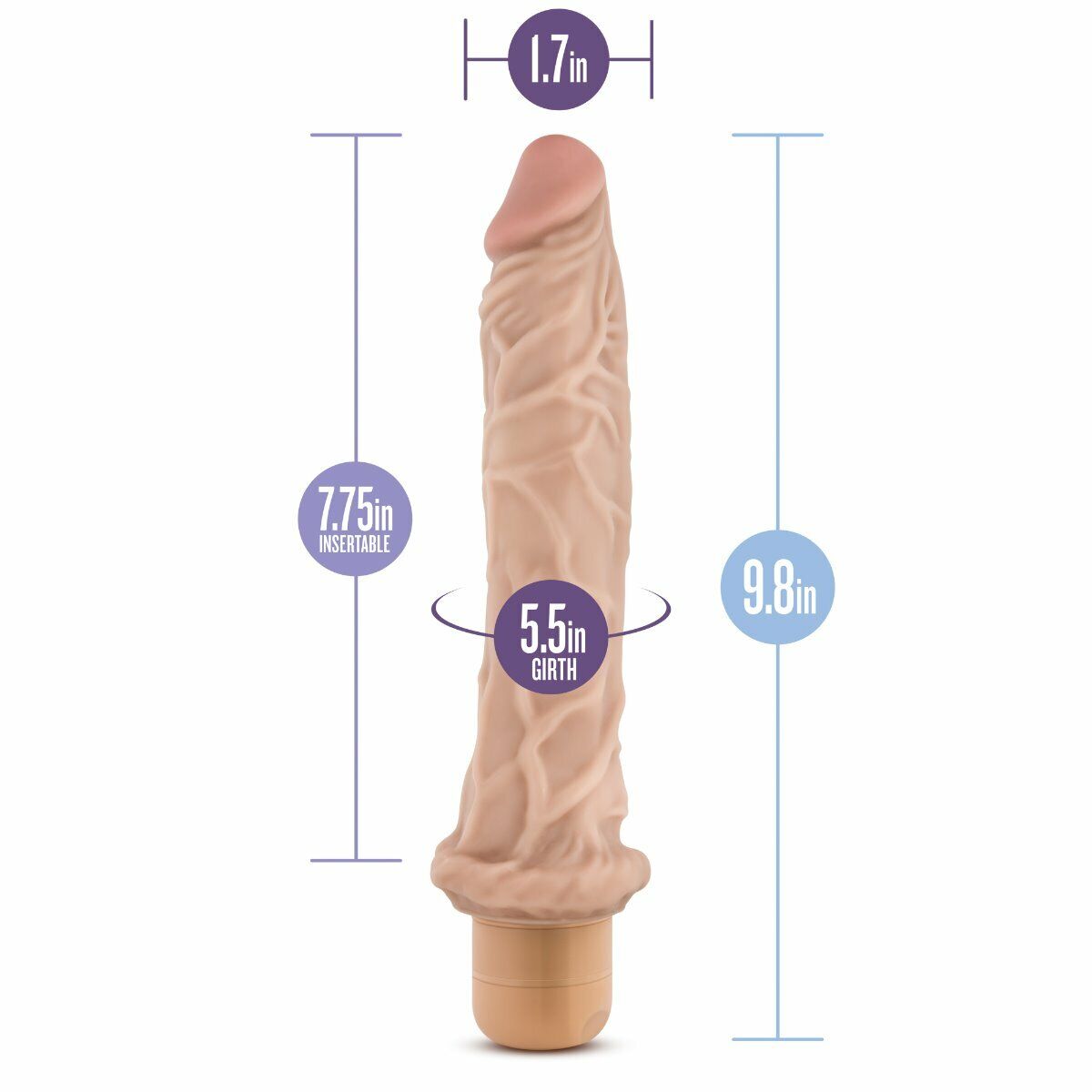 Dr Skin Realistic Cock Vibe Vibrating G-spot Anal Dildo Sex-toy for Women Couple