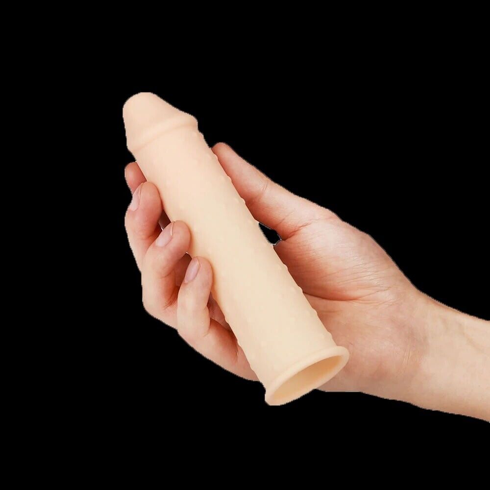 Add 2.25" Cock Length Nubby Penis Extension Extension Sleeve Couple Sex Toys