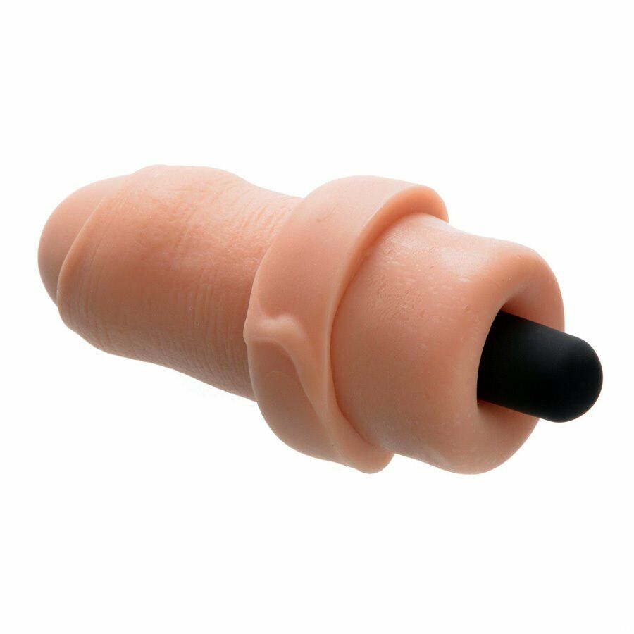 Vibrating Uncircumcised Add 3" Cock Penis Extender Extension Xtender Sleeve