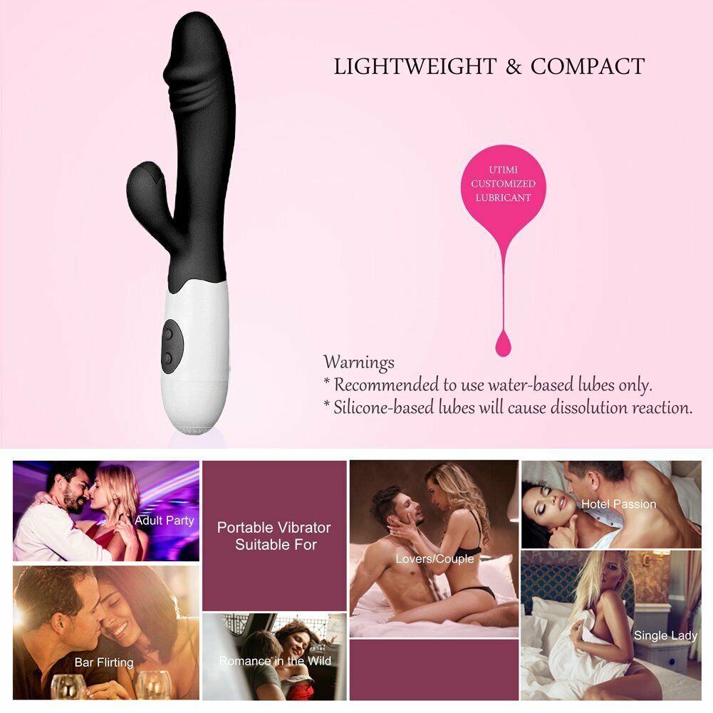 Rechargeable Realistic G-spot Clit Rabbit Vibrator Dildo Sex-toys for Women