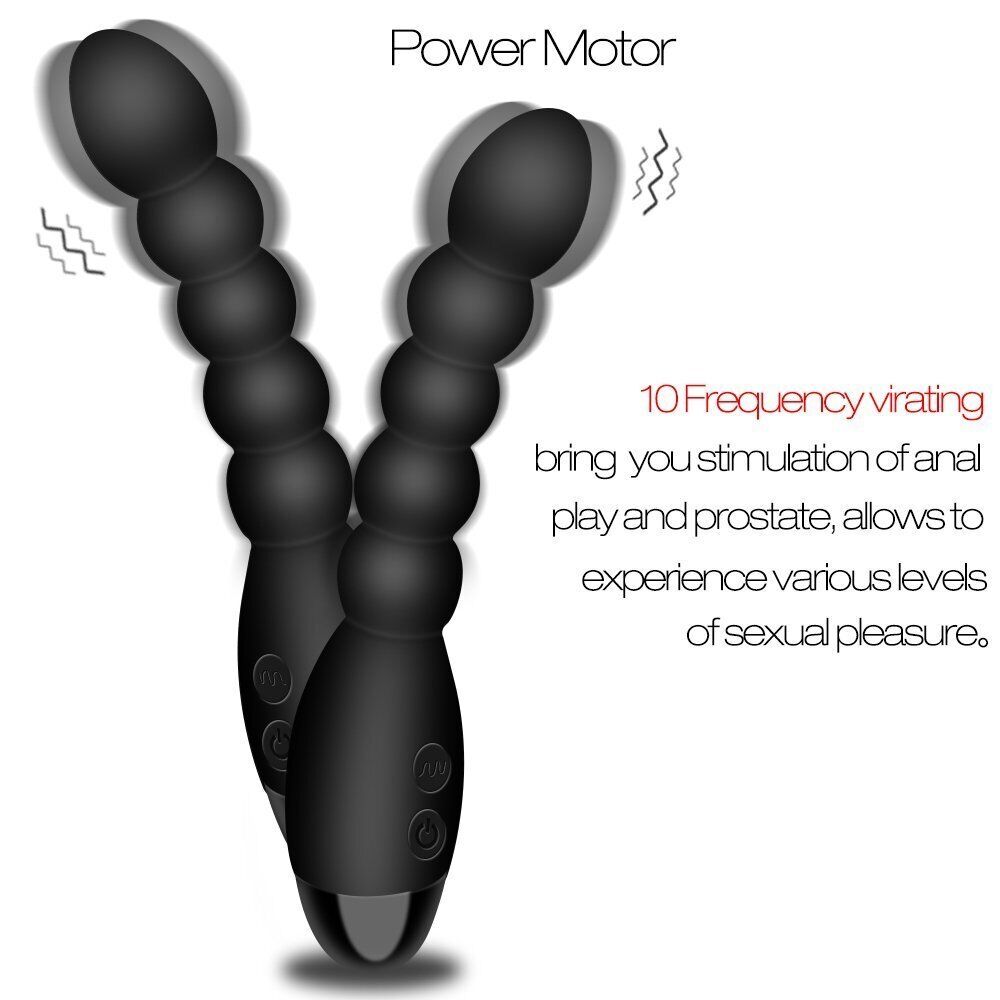 Silicone Rechargeable Vibrating Anal Beads Vibe Vibrator Anal Sex Toys