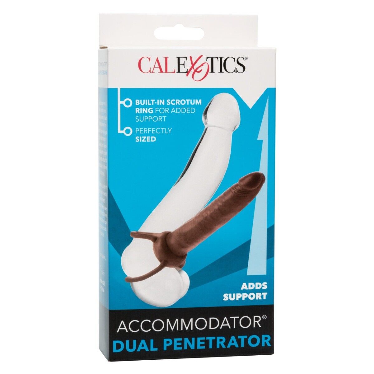 Accomodator Dual Penetrator Double Penetration Cock Ring DP Anal Sex Dildo Dong