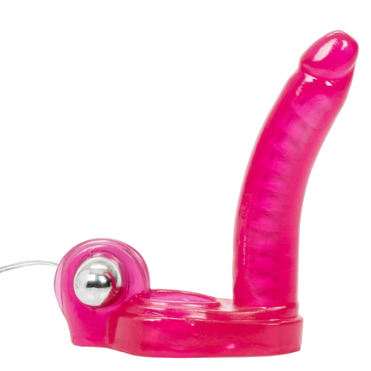 Vibrating Penis Erection Enhancer Cock Ring DP Sex Double Penetration Anal Dildo