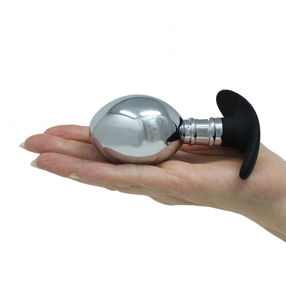 Wearable Metal Silicone Butt Plug Anal Plug Ass Stretcher Dildo Sex Toys