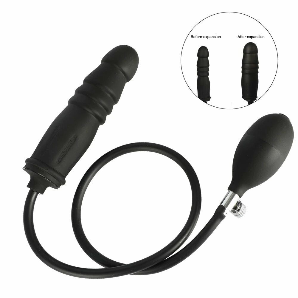 Inflatable Realistic G-spot Anal Dildo Butt Plug Sex Toys for Men Women Couples