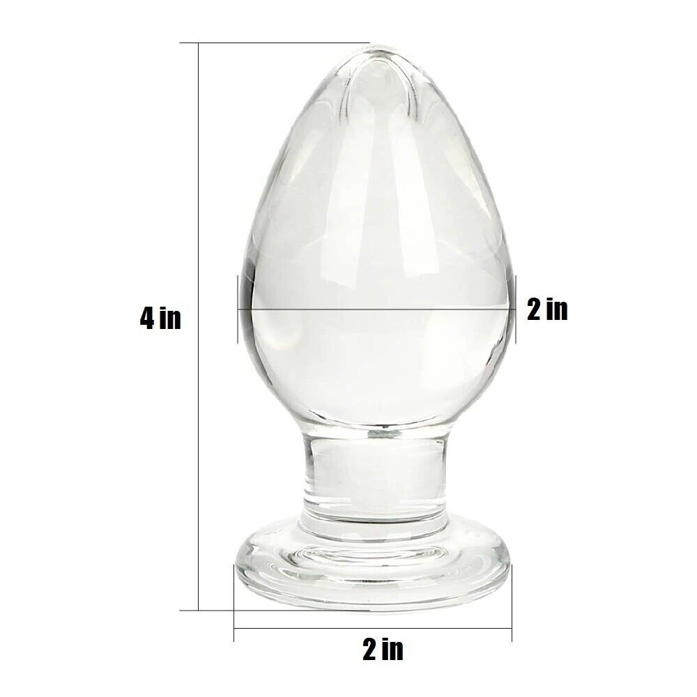 Thick Glass Anal Stretcher Butt Plug Dildo Anal Sex Toys for Men Women Couples