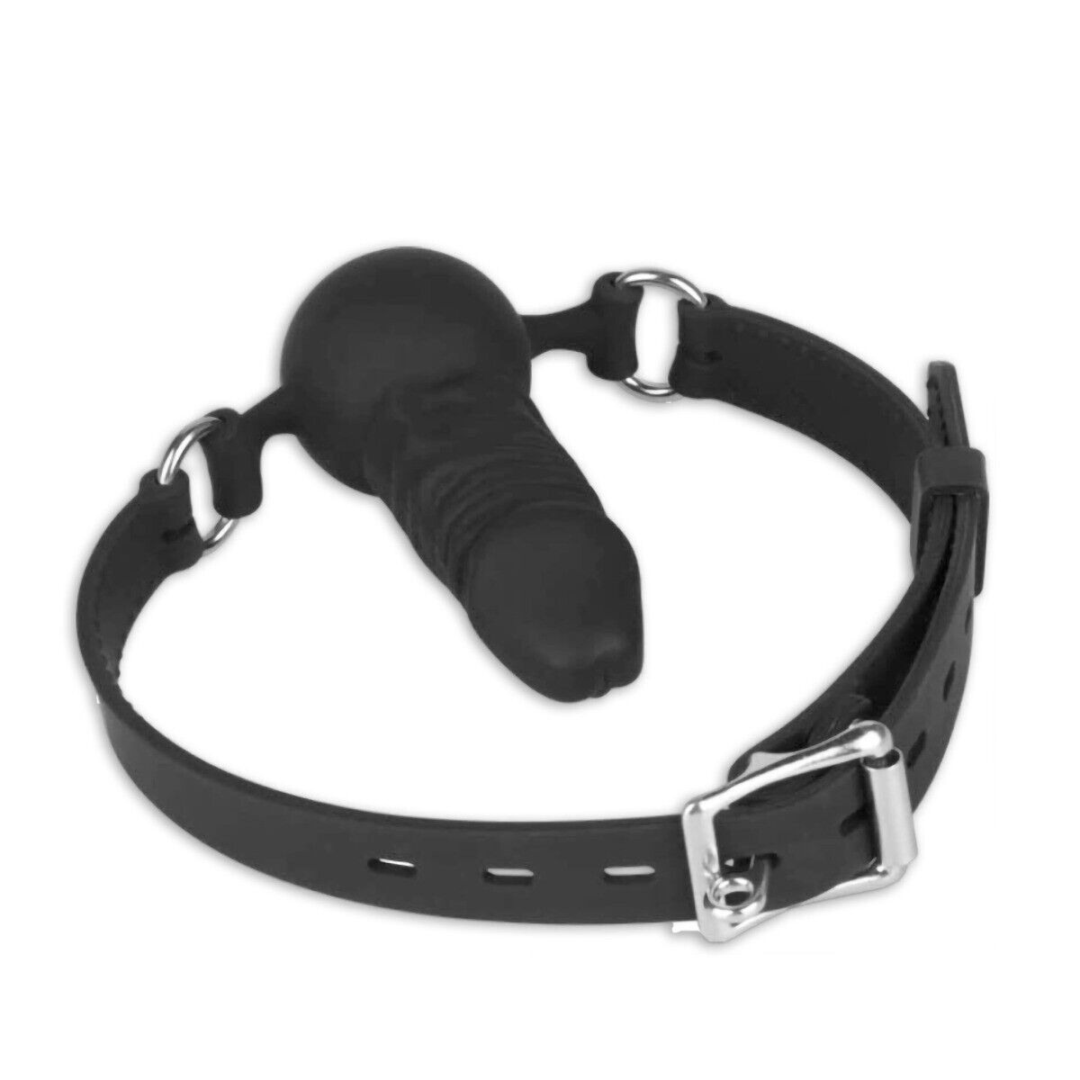 Silicone Realistic Dildo Gag Strap-On Mouth Gag BDSM Sex Toys