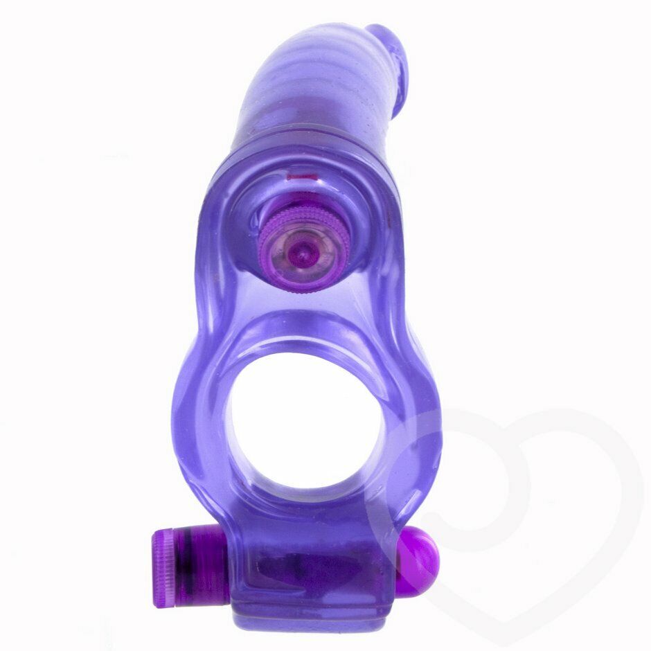 Double Penetrator Penetration Ultimate Vibrating Cock Ring w/ DP Anal Sex Dildo