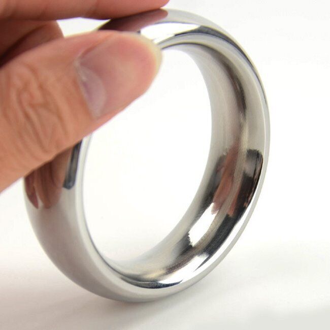 2" Heavy Duty Stainless Steel Metal Silver Cock Ring Penis Enhancer Band