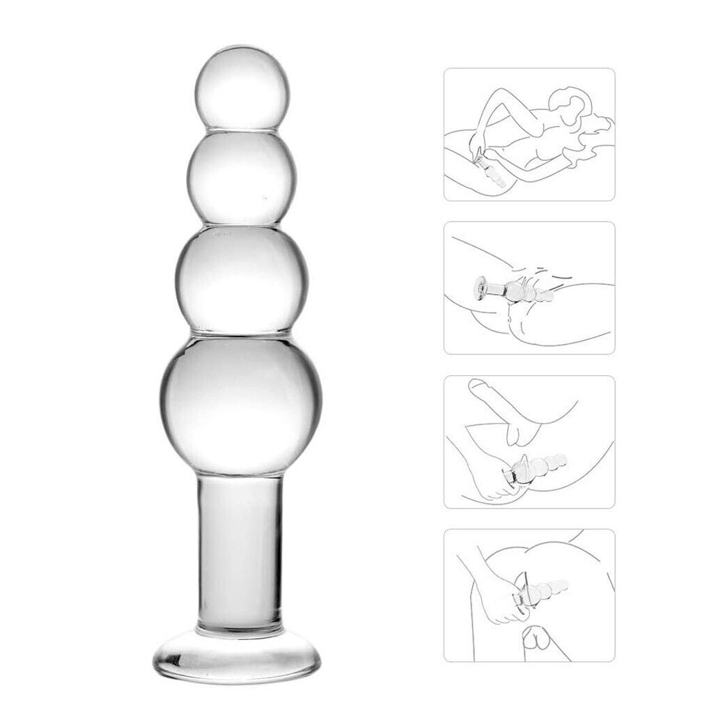 Beaded Glass Anal Butt Plug Dildo Beads Anal Sex Toys for Men Women Couples