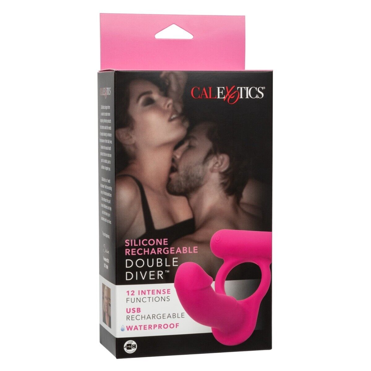Rechargeable Double Diver Vibrating Double Penetration Cock Ring Anal Plug