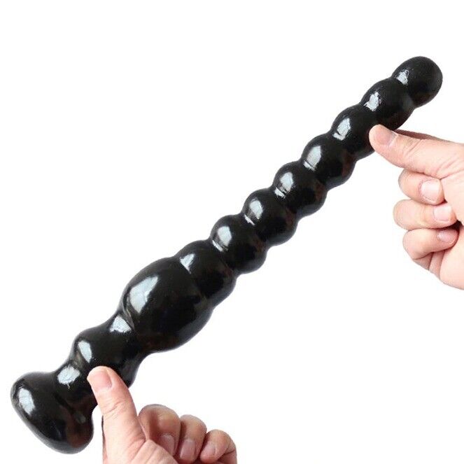 Soft Bendable Squeezable XL Extra Large Anal Butt Plug Beads Suction Cup