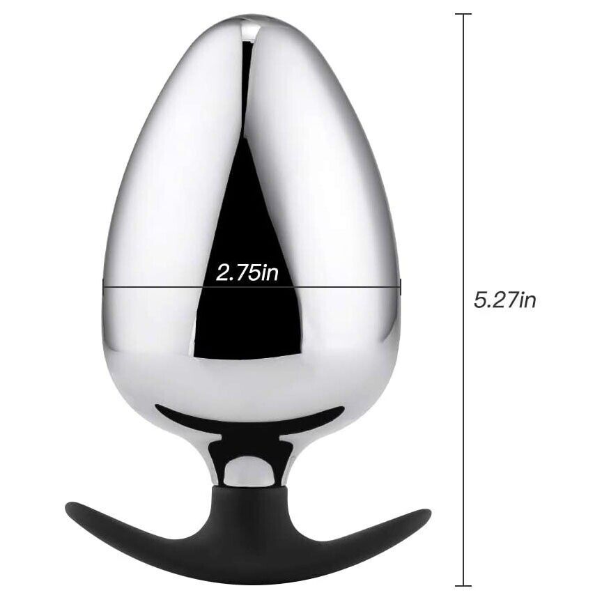 Wearable Super Big Huge Extra Large Metal Silicone Anal Butt Plug Dildo Trainer