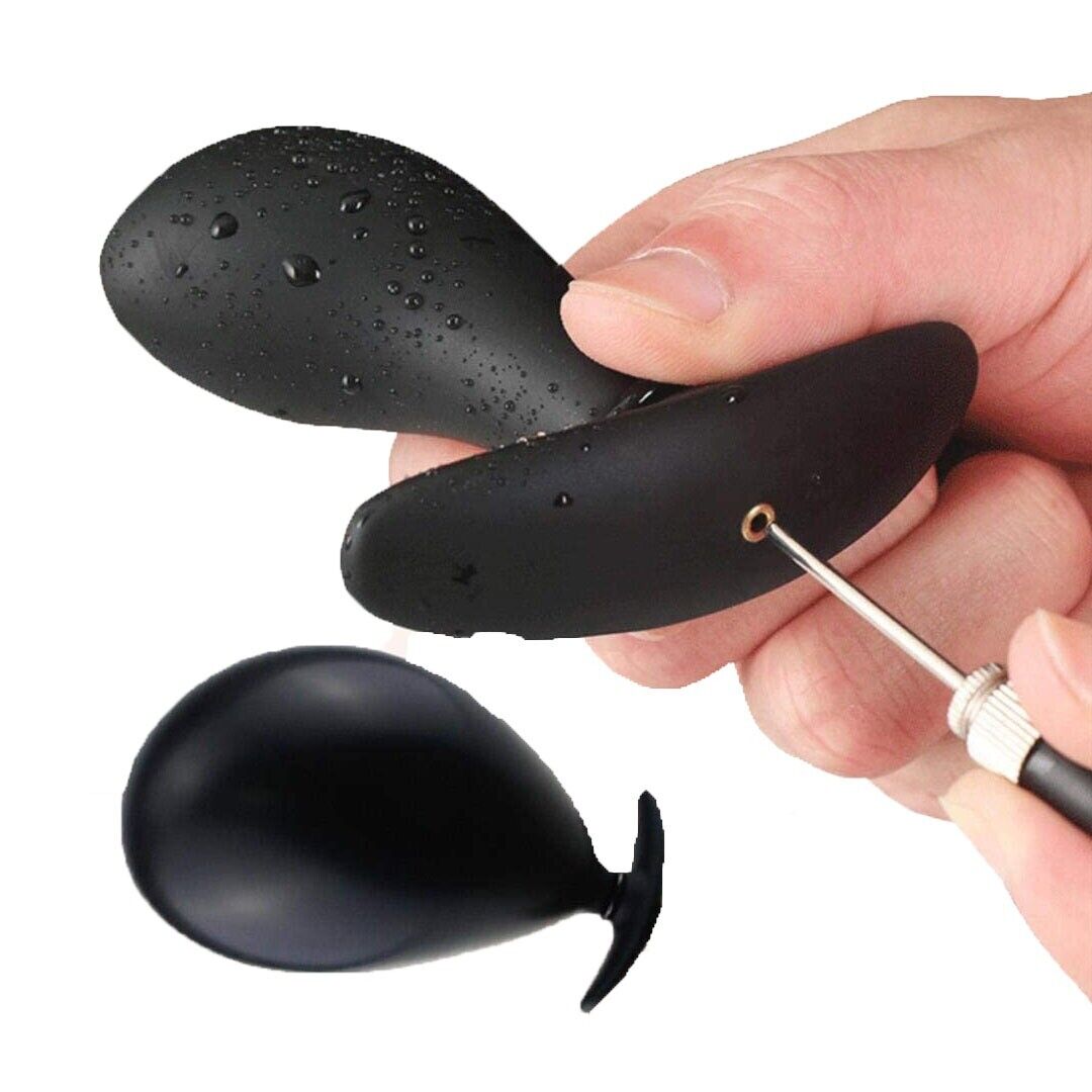 Wearable Inflatable Silicone Anal Dildo Butt Plug Balloon Pump Sex Toys