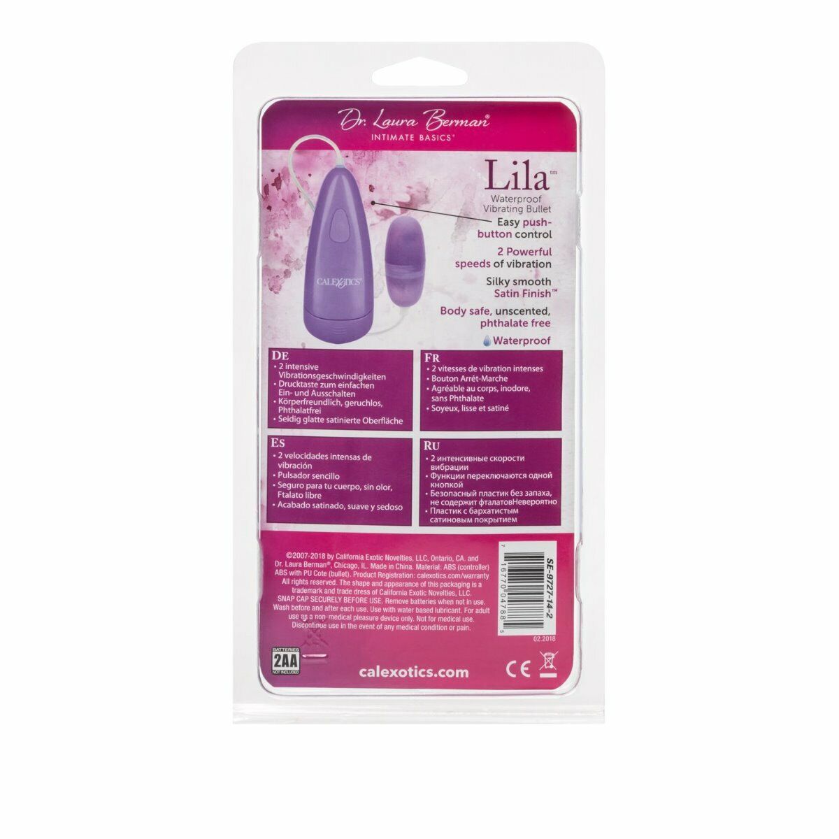 Dr. Laura Berman Lila Vibrating Bullet Egg Discreet Clit Climax Vibe Vibrator