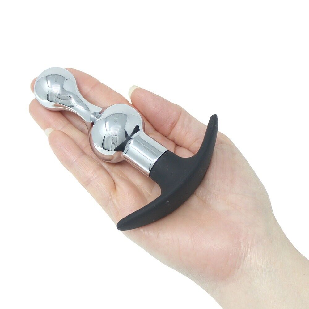 Wearable Metal Silicone Butt Plug Anal Plug Ass Stretcher Dildo Sex Toys