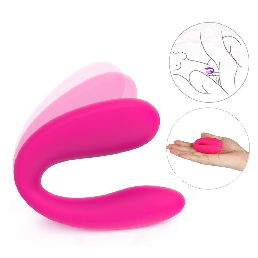 U Shape Clit Vibrator Stimulator Wearable During Sex Toys for Couples Women