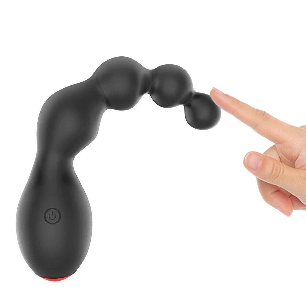 Silicone Rechargeable Vibrating Beaded Anal Plug Beads Vibrator Anal Sex Toys