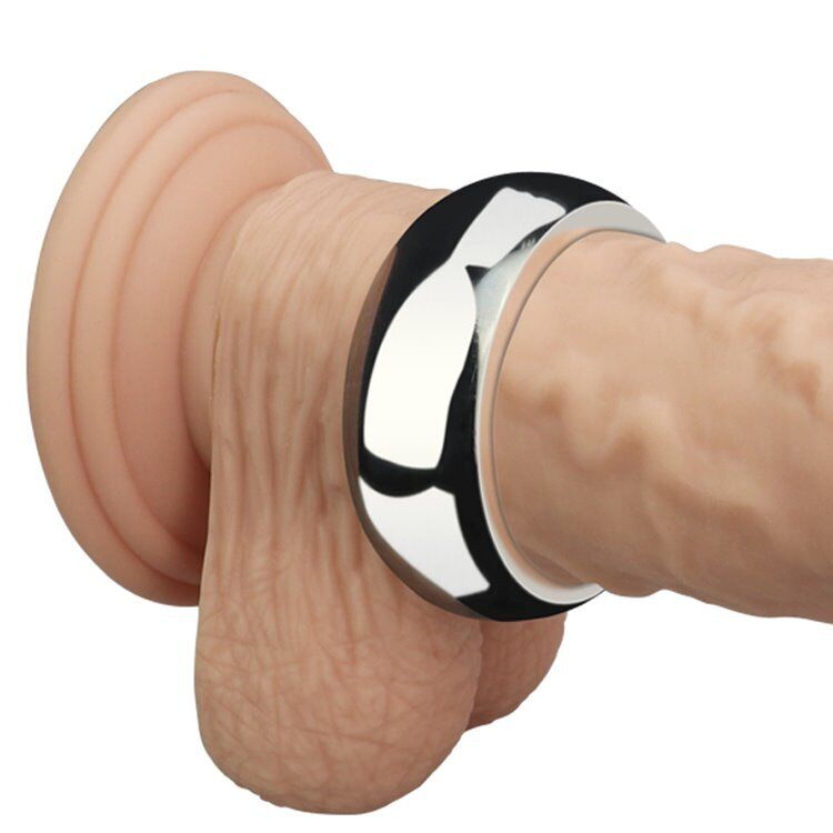 Stainless Steel Heavy Weight Penis Cock Ring Set Donut Band