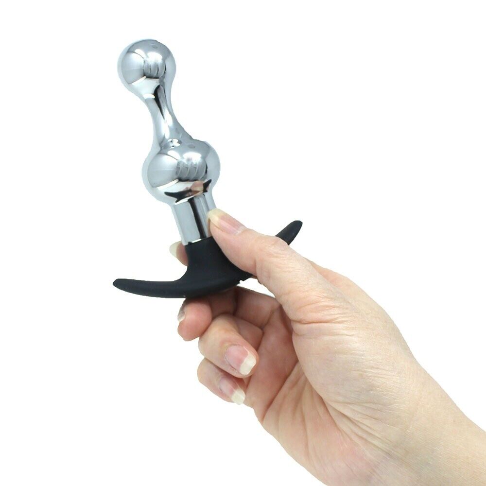 Wearable Metal Silicone Butt Plug Anal Plug Ass Stretcher Dildo Sex Toys