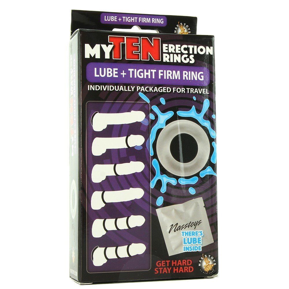 My Ten Lubricated Tight Firm Penis Cock Rings Travel Sex Toys for Men