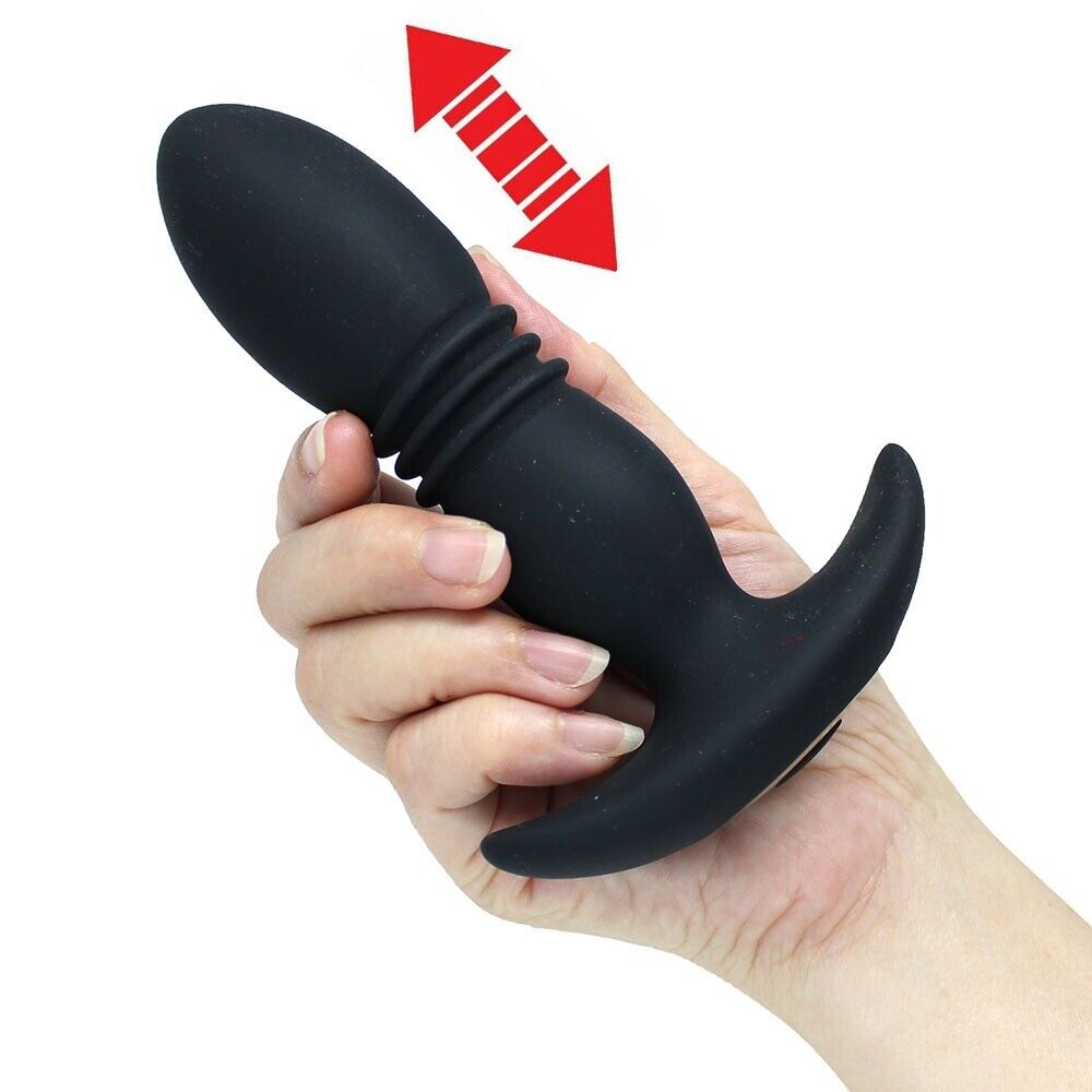 Rechargeable Wireless Remote Control Anal Vibe Butt Plug UP & DOWN Movement