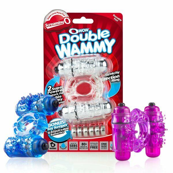 Screaming O Wow Double Wammy Dual Vibe Vibrating Penis Cock Ring Enhancer Vibe