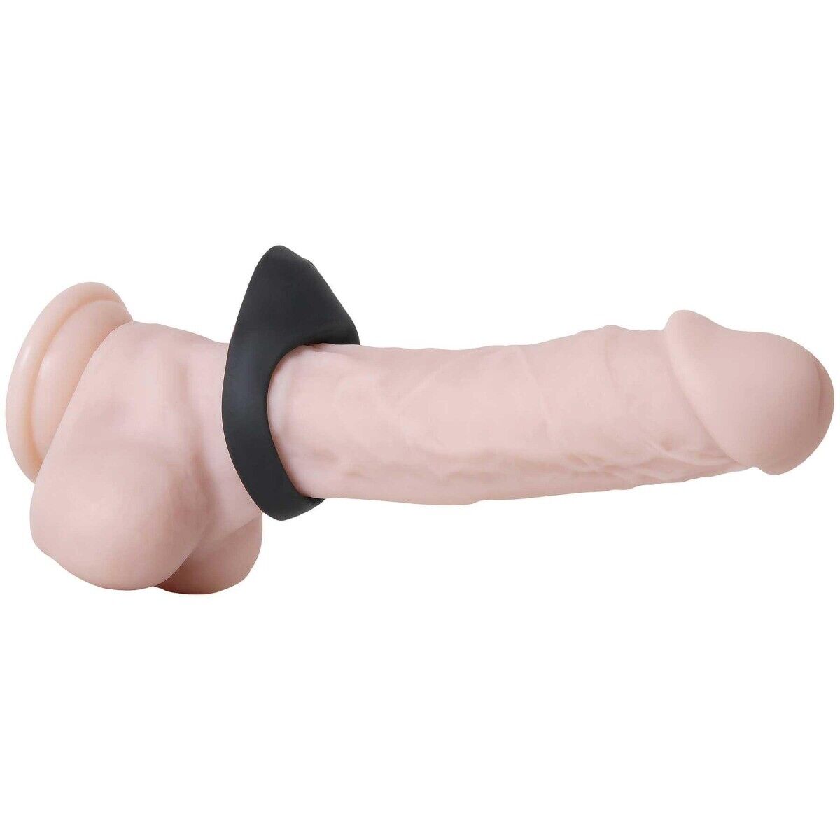 Rechargeable Silicone Vibrating Penis Enhancer Cock Ring Sling Taint Stimulator