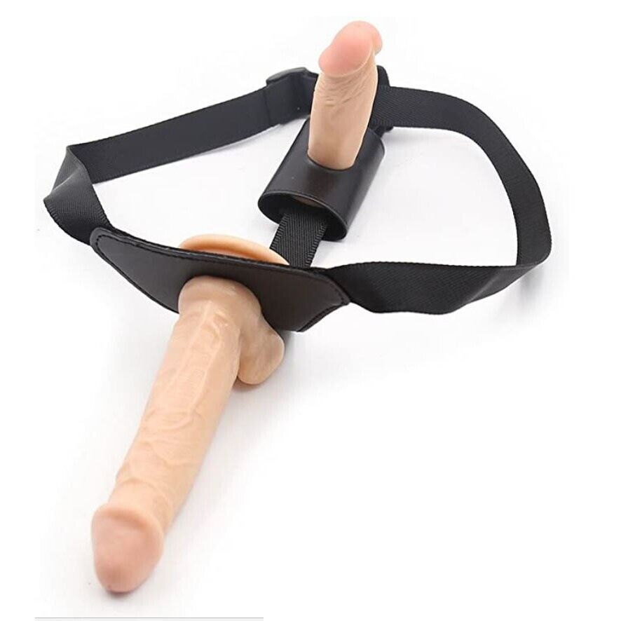 Double Penetration Strap-On Harness Realistic G-spot Anal Dildo Lesbian Sex Toys