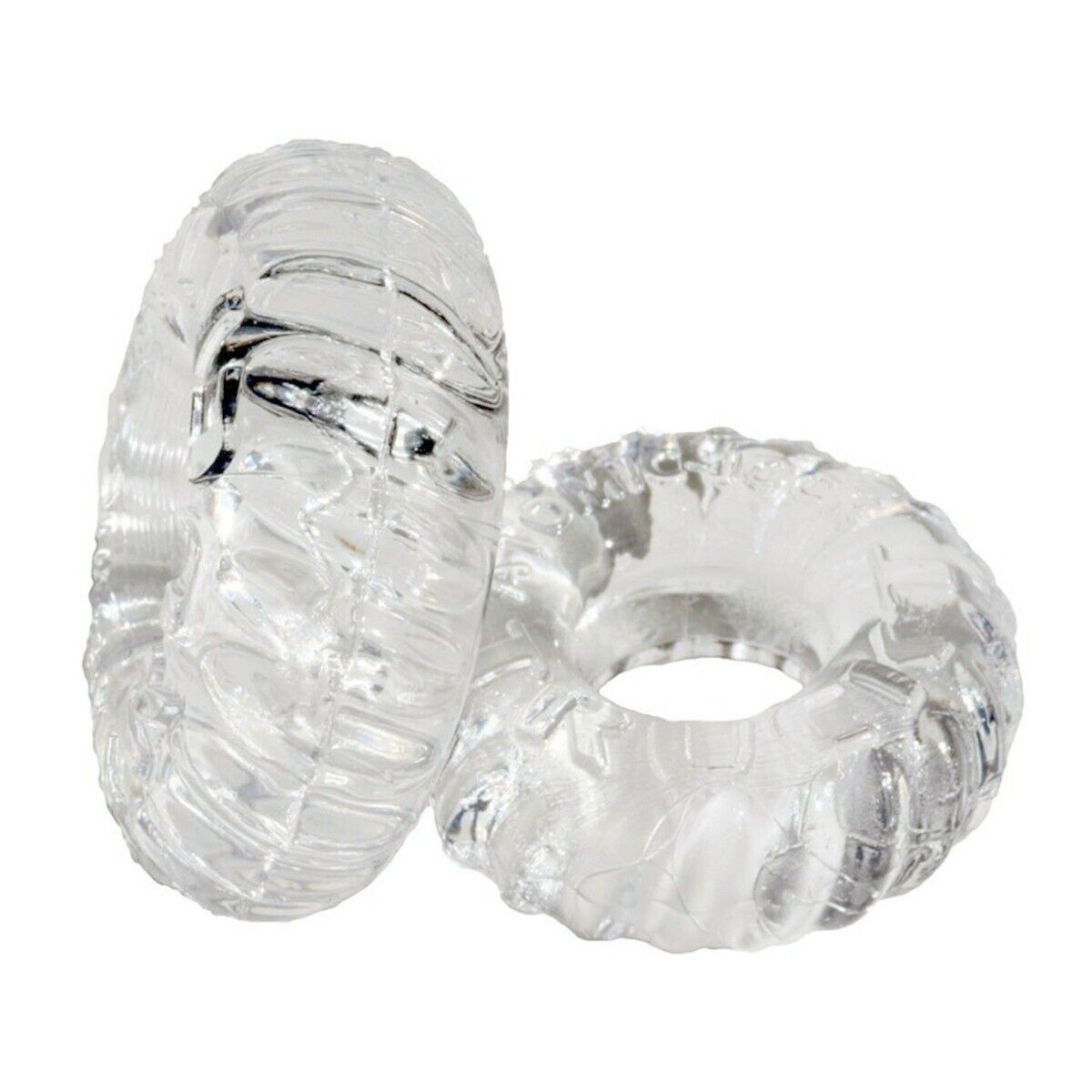 OxBalls Atomic Jock Truckt 2-Pack Clear Penis Cock & Ball Ring Enhancer Sex Toy